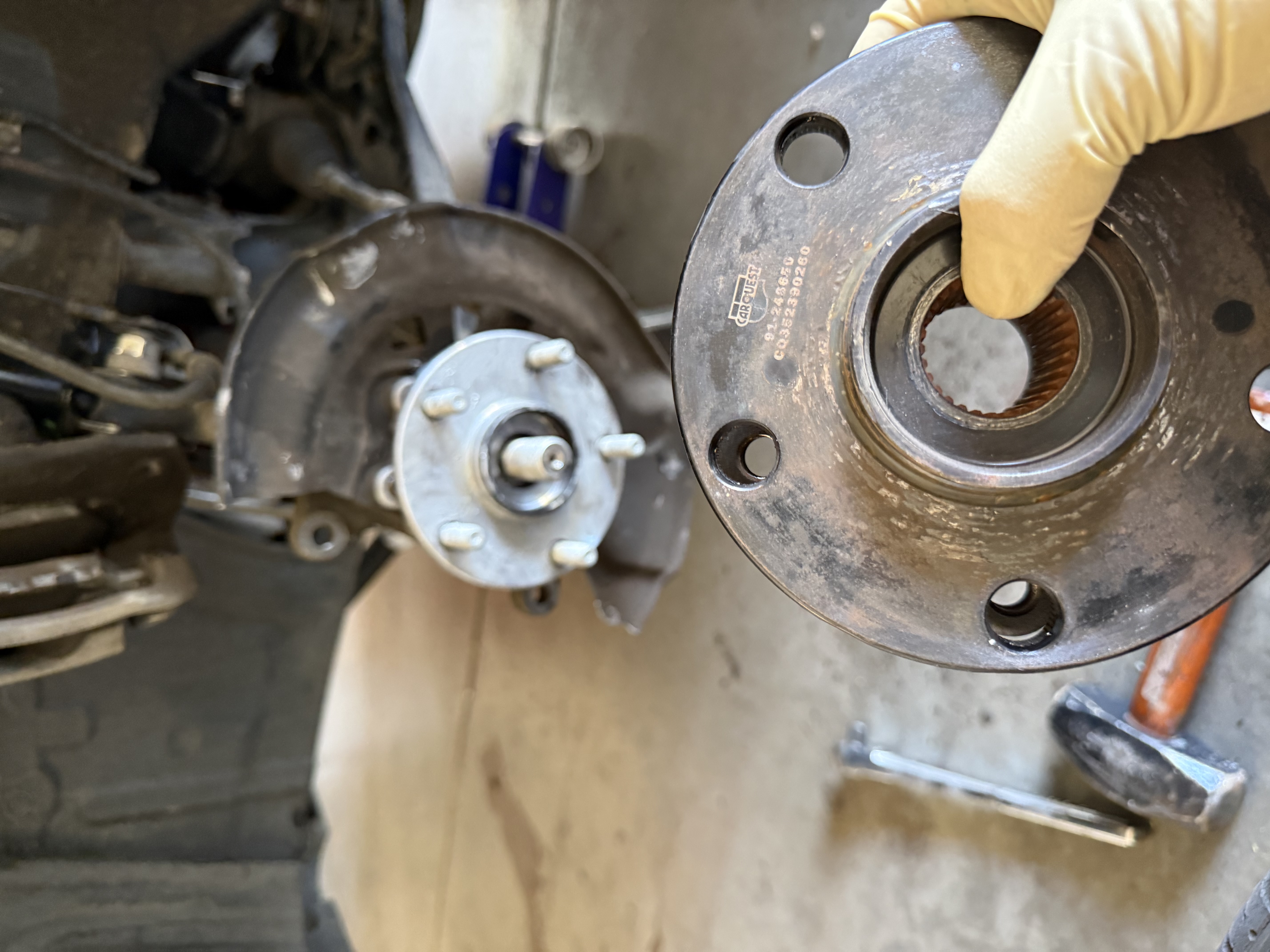 Suspension and hub bearing service